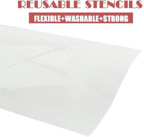 img 2 attached to 🖌️ High-Quality 6 Mil Mylar Stencil Sheets - 15 Pack 12x12" for Cricut & Silhouette Machines