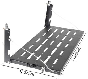 img 1 attached to 🚙 Hooke Road JK Wrangler Столик на заднюю дверь Metal хранения Rack для Jeep Wrangler JK и Unlimited (2007-2018) - Складная полка для грузовика