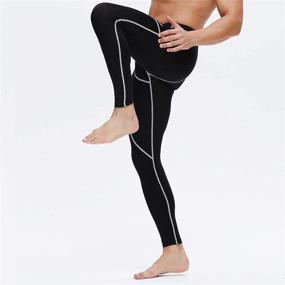 img 3 attached to 🏃 Apollo Walker Men's Compression Pants - Athletic Leggings Cycling Tights for Workout, Running, Yoga - Cool Dry Baselayer with Pockets