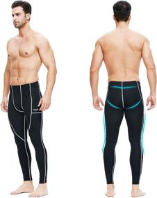 img 1 attached to 🏃 Apollo Walker Men's Compression Pants - Athletic Leggings Cycling Tights for Workout, Running, Yoga - Cool Dry Baselayer with Pockets