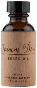 img 4 attached to 1 Ounce Opium Den Beard Oil: Men's Grooming Conditioner with Jojoba, Broccoli Seed, Argan, and Pomegranate Essential Oils for Effective Moisturizing