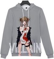 👹 boku no hero-academy himiko toga hooded sweatshirt with long sleeves logo