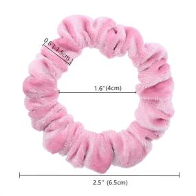 img 2 attached to 🎀 10 Pack Assorted Velvet Scrunchies: Stylish Hair Bands for Thin Hair Women