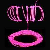 💡 portable pink el wire kit - 3m/9.8ft neon glowing strobing decoration light with battery pack - ideal for diy, festivals, parties, weddings, pubs, halloween, christmas logo