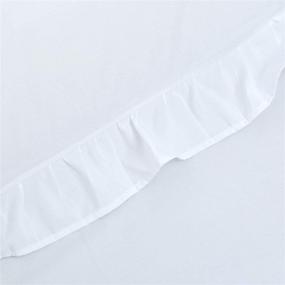 img 2 attached to 🛏️ MoonxHome Ruffled Pillow Shams - Pack of 2, Edge Ruffled Pillow Cases in 100% Brushed Microfiber - Standard Size Bedding Pillow Covers with Envelope Closure (20x26 inches, White)