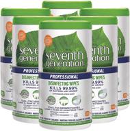 seventh generation lemongrass citrus disinfecting multi 🍋 surface wipes - 70 count tubs (pack of 6) logo