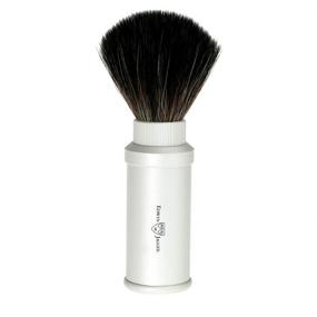 img 2 attached to Travel Shave Brush Synthetic Silver