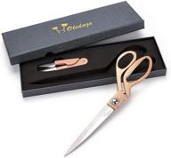 🌟 holidaze rose gold sewing scissors: premium 10.5" fabric shears in gift box - ideal for left & right handed use with thread cutting snips logo