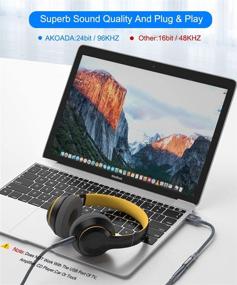 img 3 attached to 🎧 Адаптер AkoaDa USB A к разъему 3,5 мм для аудио (18 см) и USB-C к аудиоразъему 3,5 мм, 2 штуки (серый) - совместим с Samsung Galaxy S20 Ultra, Note 10, S10, S9 Plus, iPad Pro 2019, наушниками, ноутбуком, PS4 и другими устройствами.