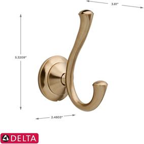 img 1 attached to 🛁 Delta 79435-CZ 73835 Double Robe Hook in Champagne Bronze: Stylish Organization for Your Bathrooms