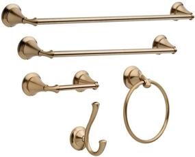 img 2 attached to 🛁 Delta 79435-CZ 73835 Double Robe Hook in Champagne Bronze: Stylish Organization for Your Bathrooms