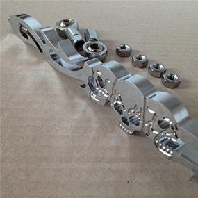 img 1 attached to 🔩 Enhance your Harley Softail or Dyna Glide with HONGK Chrome Skull Shift Linkage [B01C0SR62E]