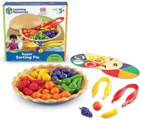 img 3 attached to Learning Resources Super Sorting Pie: 68-Piece Fine Motor Toy for Counting, Color Recognition, Pretend Play, and Educational Fun. Ideal for Toddlers (Ages 3+)