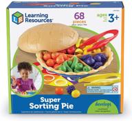 learning resources super sorting pie: 68-piece fine motor toy for counting, color recognition, pretend play, and educational fun. ideal for toddlers (ages 3+) logo