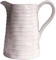 🍶 84 ounce white ceramic pitcher by creative co-op - da3081 logo