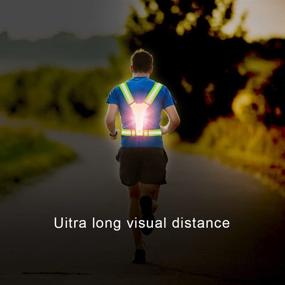 img 2 attached to 🏃 AIWOIT Reflective Running Gear: Stay Safe & Visible with High Visibility LED Lights and Adjustable Elastic Belt