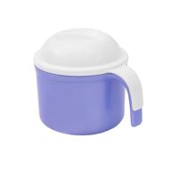 denture case box with strainer: convenient denture cup for travel and retainer cleaning logo