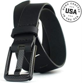 img 1 attached to Carbon Fiber Wide Black Belt