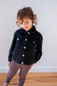 img 1 attached to 🧥 Lila Mae Toddler Colored Denim Jacket: A Timeless Classic for Kids