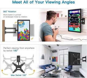 img 3 attached to TV Monitor Wall Mount Bracket | Full Motion Articulating Arms | Swivel, Tilt, Extend, Rotate | 13-42 Inch LED LCD Flat Curved Screens | Max VESA 200x200mm up to 44lbs | Pipishell