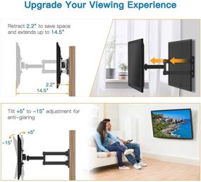 img 2 attached to TV Monitor Wall Mount Bracket | Full Motion Articulating Arms | Swivel, Tilt, Extend, Rotate | 13-42 Inch LED LCD Flat Curved Screens | Max VESA 200x200mm up to 44lbs | Pipishell