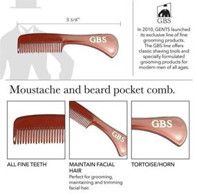 img 3 attached to 🧔 G.B.S Oval Wood Beard Grooming Set: Boar Bristle Brush, Fine Wood Comb, and Pocket Comb