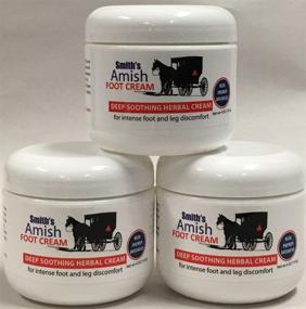 img 1 attached to 👣 Smith's Amish Foot Cream - Ultimate Deep Soothing and Calming Treatment for Feet and Legs (3 Pack)