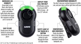 img 1 attached to 🚨 SABRE Clip-On Personal Alarm With LED Safety Light, 120dB Audible Alarm, Visible Up To 1,300 Feet (395 Meters), 3 Light Modes (Continuous, Slow Flash, and Fast Flash), Weatherproof