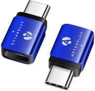 🔌 afterplug type-c extender: 2 pack usb-c female to male extension adapter for otterbox lifeproof case - thunderbolt 3 compatible for macbook pro, ipad pro, samsung galaxy dex, dji logo