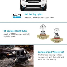 img 1 attached to 🔦 Enhance Your Jeep Cherokee's Visibility with CPW Clear Lens Bumper Driving Fog Lights Kit [2014-2018] - Including Wiring and Switch