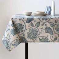 🌸 textured jacobean printed kitchen tablecloth logo