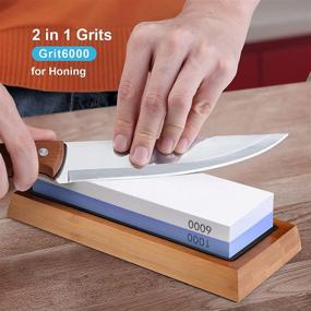 img 1 attached to Ultimate Dprofy Knife Sharpening Stone Set: Achieve Razor-Sharp Blades Effortlessly!