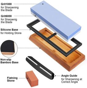 img 3 attached to Ultimate Dprofy Knife Sharpening Stone Set: Achieve Razor-Sharp Blades Effortlessly!