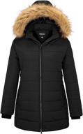 🧥 warm and stylish: soularge women's plus size winter thicken puffer coat with faux fur trim hood logo