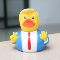 🐤 playful and fun baby bath toys: trump rubber squeak bath duck - perfect for kids gift, birthdays, baby showers, and bath time fun! logo