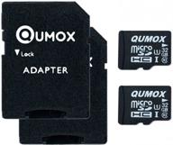 📷 qumox 2x 32gb флеш-карта micro sd class 10 uhs-i 32 гб высокая скорость записи 15 мб/с чтение со скоростью до 70 мб/с - улучшенная оптимизация для поисковых систем логотип