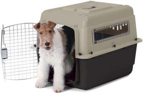 img 3 attached to 🐶 High-Quality Petmate Ultra Vari Kennel, Sturdy Dog Travel Crate, Quick Assembly, 28-Inch Length, Suitable for 25-30 lb Dogs, Taupe/Black