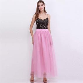 img 3 attached to Womens Laryers Tulle Skirt Elastic