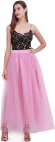 img 4 attached to Womens Laryers Tulle Skirt Elastic