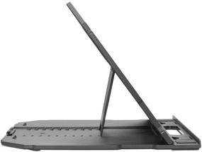 img 1 attached to 🖥️ Стойка для ноутбука 2-в-1 Lenovo: эргономичный дизайн, 10 регулируемых углов наклона, вентилируемая, нескользящая – портативная стойка, GXF0X02619, черная