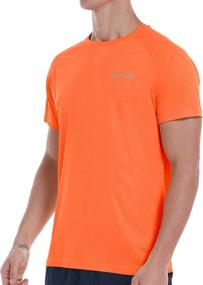 img 4 attached to 🏃 Moisture Wicking Short Sleeve Athletic T-Shirt for Men - Dry Fit Workout Running Shirts