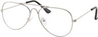 stylish clear lens non-prescription aviator glasses for kids (ages 3-10) logo