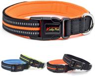 🐶 fas plus reflective dog collar for small, medium, and large dogs - nylon adjustable pet collars with buckle and velcro logo