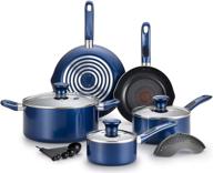 🍳 t-fal excite proglide 14-piece cookware set, blue - nonstick, thermo-spot heat indicator, dishwasher & oven safe logo