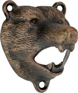 🐻 unique design toscano grizzly bear wall mount bottle opener - 3 inch cast iron opener in aged gold логотип