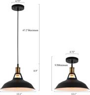 💡 homiforce vintage style matte-black pendant light with metal shade - modern industrial edison style hanging for kitchen island hmp3006 close to ceiling логотип