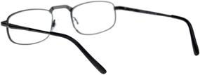 img 1 attached to Pocket Rectangular Reading Glasses Gunmetal