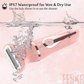 img 1 attached to 🪒 2-in-1 Electric Razor for Women - EESKA Womens Shaver for Face, Legs, and Underarm, Portable Bikini Trimmer Ladies Shaver - IPX7 Waterproof Wet and Dry Hair Removal, Type C USB Recharge - Pink