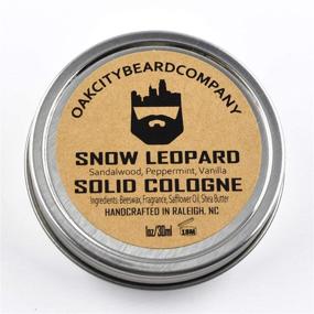 img 2 attached to 🐆 Oak City Beard Company Snow Leopard Solid Cologne - 1 oz | Sandalwood, Peppermint, Vanilla