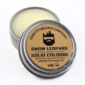 img 3 attached to 🐆 Oak City Beard Company Snow Leopard Solid Cologne - 1 oz | Sandalwood, Peppermint, Vanilla